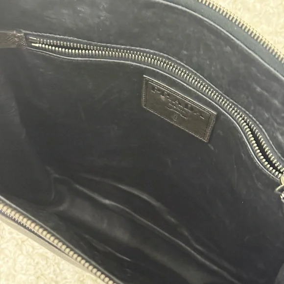 Prada Aged Saffiano Leather Vertical Briefcase Bag - Picture 12 of 16